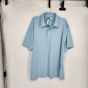 01.Algo Men's Light Blue XXL Jack Performance Polo Shirt‎ NWOT